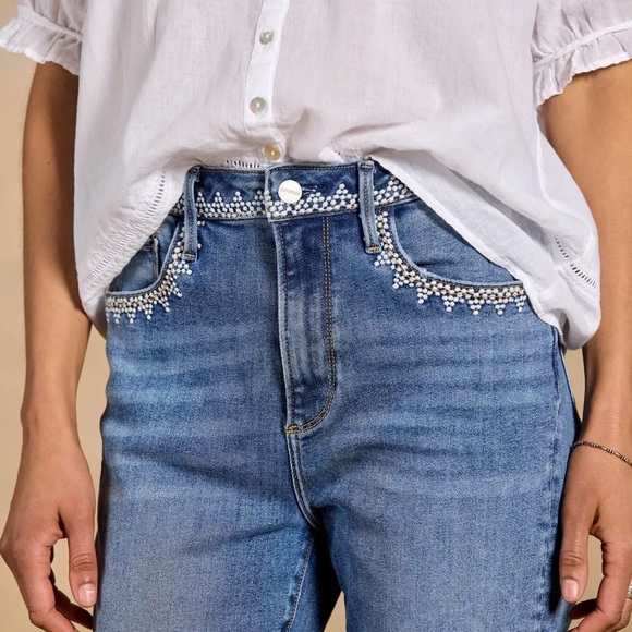 Driftwood Stella Embroidered Jeans. New with tags from Sundance. - Picture 2 of 4